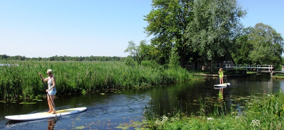 Sup groep dagje uit in De Weerribben